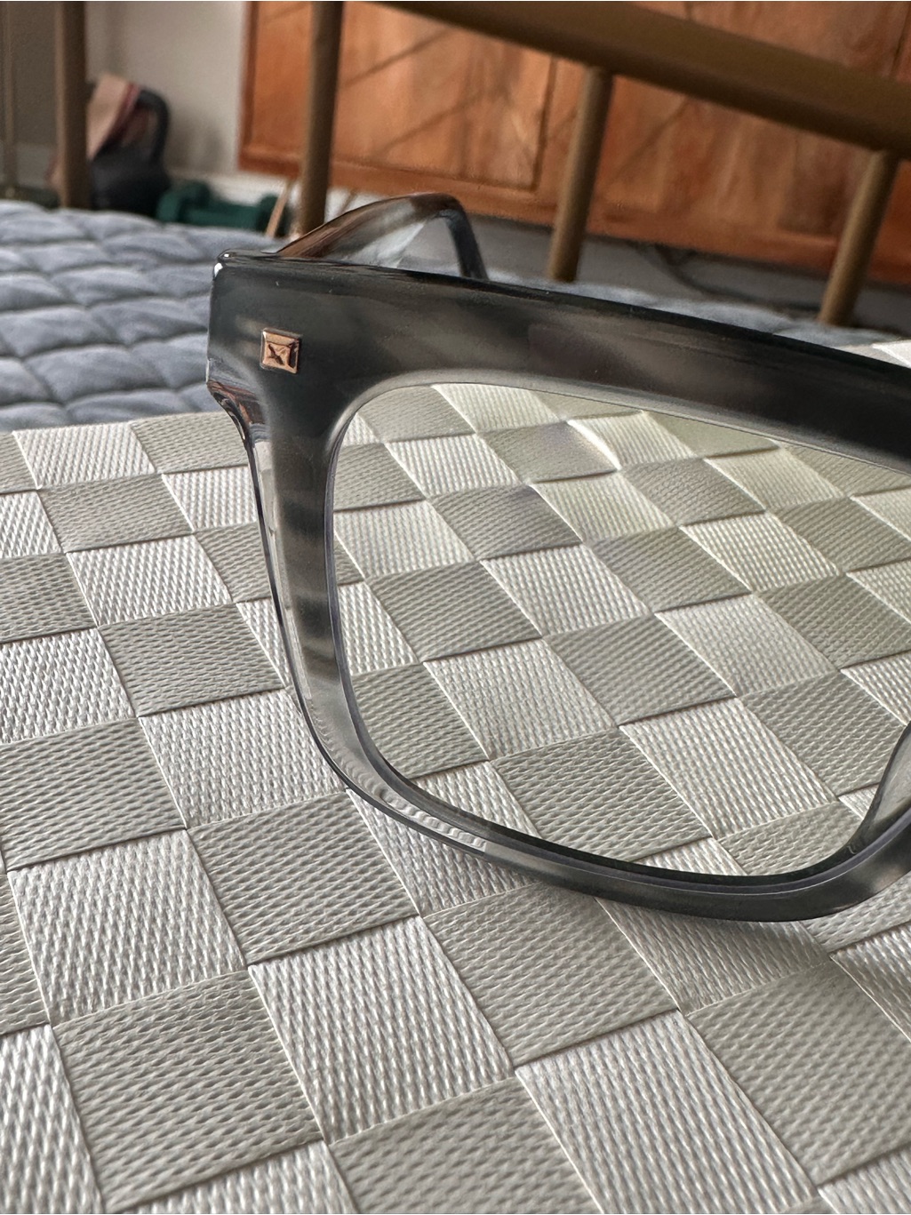 Vooglam Chunky Square Grey And Clear Glasses Frames — image 4 of 5